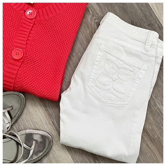 BCBGMAXAZRIA MAY FASHION SLIM WHITE JEANS - Picture 4 of 6